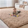 CHOSHOME Tappeto Soggiorno Moderni Unicolore Morbido Tappeti Soggiorno Pelosi Camera da Letto Morbido Tappeti Soffici in Velluto per, Adatto per Tappeto per Soggiorno (Beige,150x240cm)