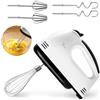 BORDEAG Sbattitore Elettrico, Sbattitore Manuale, 100w Fruste Elettriche, 6 Accessori In Acciaio Inox Sbattitore Elettrico Per Uova, Impasti, Torte