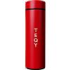 TEQY Thermos Bottiglia Termica Borraccia 500ml con Display LED Temperatura, Acciaio Inox, Rosso