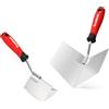 Goldblatt Set di 2 Cazzuola Angolare, Cazzuole per Angoli Interni ed Esterni, 126x100 mm e 89x62 mm, Spatole per Angoli con Impugnatura Ergonomica