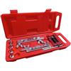 topolenashop Macchina Cartellatrice per Tubi in Rame - Pagliettatrice Svasatrice con 10 Accessori in Valigetta - Svasa Tubi 1/4, 3/8, 1/2, 5/8 - Kit Completo per Foratura e Filettatura