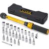 YIYEIE Chiave dinamometrica da 1/4, 1-25 Nm, 27 pezzi, chiave dinamometrica per bicicletta, con bussola, micro 0,1 Nm, cricchetto a 72 denti, adattatore 3/8, per MTB, e-bike, moto