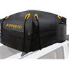 Devenirriche Box da tetto per auto, 425 l, pieghevole, impermeabile, 15 piedi cubi, per viaggi e trasporto bagagli, auto, SUV, nero