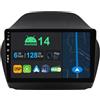 YUNTX 10.1 pollici Android 14 Autoradio per Hyundai Tucson IX35 2010-2015 | Octa Core | 6GB 128GB | Integrato 4G LTE | CarPlay&Android Auto | DSP | DAB | HDMI | Dual Band WIFI