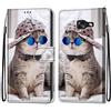 Mo-Somnus Cover per Samsung Galaxy A5 2017/ A520, Custodia in PU Pelle Magnetica Libro Flip Caso Antiurto Portafoglio [Supporto Stand] con Porta Carte e Cinturino da Polso Wallet Case (Gatti 4)