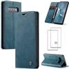 ZKGCG Compatibile con SamSung Galaxy S10-5G Telefono Cover[Blu] Portafoglio Custodia Pelle Carta e Fessura Case Magnetica Flip Chiusura TPU Bumper con Supporto+HD Vetro Temperato-2019