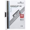 Durable 220902 Duraclip 60, Cartellina con Clip per Archiviare Documenti, Capacità 1 - 60 Fogli, Formato A4, Confezione da 25 Pezzi, Bianco