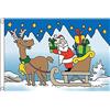 AZ FLAG Bandiera Babbo Natale slitta con renna 150x90 cm 2 Occhielli | Uso interno ed esterno bandiera decorativa Merry Christmas doppie cuciture e bordi rinforzati con occhielli metallici