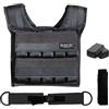MAGIC SELECT Giubbotto Zavorrato. Gilet Pesi da Allenamento. Gilet con Peso Regolabile 20 kg con Pesi Inclusi. Regolabile e Compatto per Uomo o Donna. Allenamento della Forza, Palestra in Casa, Crossfit, Corsa.