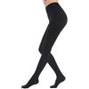 QIRUIRED Collant a compressione medica, punta chiusa, 23-32 mmHg, supporto graduato, calze per donne e uomini (nero, M)