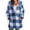 Generic Giacca da Donna in Pile - Elegante Moda Giacche Taglie Forti Cappotto Over Size Giacche Felpa in Peluche Caldo Parka Manica Lunga Cappotti Calda Ampia Confortevole