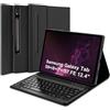 SENGBIRCH Custodia Tastiera per Samsung Galaxy Tab S9Plus /S8+ /S7+ /S7FE 12.4, Layout Italiano QWERTY Rimovibile Wireless Bluetooth Tastiera, Cover Tastiera S9Plus 12.4", Nero