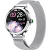 LONGLU Smart Watch da donna con Bluetooth Chiamate, Smartwatch per iPhone e telefoni Android Fitness Tracker Orologi con Risposta/Effettua Chiamate Impermeabile Frequenza Cardiaca (Argento)