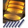 DetarZinLED Luci Solari da Esterno Giardino, Bianco Caldo, 6 Pezzi | IP68 Impermeabile, Outdoor LED, Autoadesiva, Segnapasso Lampade Energia Solare per Scale, Vialetto, Patio, Path Marker
