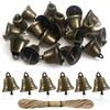 20 Campane Bronzo Vintage - Per Decorazioni Fai Da Te, Wind Chimes, Matrimoni, 2 Dimensioni (26mm E 38mm) - Foto 5
