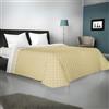 Viterbo Biancheria - Copriletto Singolo Estivo e Primaverile Leggero, Trapuntino Singolo Double Face Realizzato in Italia, Trapunta Singola Leggera 170x250cm (Singolo (880), Panna/Beige)