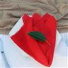 SYSUII Set di 12 tovaglioli di lino in tessuto rustico, riutilizzabili, in lino, decorativi, in cotone e lino, per feste di nozze, decorazione - rosso