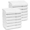 Corredocasa Set 24 Asciugamani in Puro Cotone - Kit da 12 Asciugamani Viso e 12 Asciugamani Ospite in Morbida Spugna 100% Cotone - Perfetto per Hotel B&B e Case Vacanze