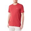 Calvin Klein Jeans T-shirt Maniche Corte Uomo Ck Embro Badge Scollo Rotondo, Rosso (Garnet), XXS