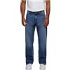 Urban Classics Heavy Ounce Straight Fit Zipped Jeans Pantaloni, New Mid Blue Washed, W38 Uomo