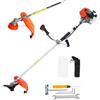UppyTech Decespugliatore motore a scoppio 2 in 1 impugnatura doppia benzina 52cc 2 tempi