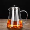 Lrocotanc Teiera in vetro da 1300 ml con filtro in acciaio inox 304 vetro senza piombo Adatta per fiamma viva e piastre in ceramica ideale per tè tisane caffè e latte
