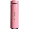 TEQY Thermos Bottiglia Termica Borraccia 500ml con Display LED Temperatura, Acciaio Inox, Rosa
