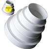 + control GARDEN CONTROL GARDEN Pack x 2 Riduttore Estrattore Universale per Sistemi Ventilazione Bianco - Attacco Connettore per Condotti Ventilazione Aria - Diametro Ø 80 100 110 125 150 mm - Riduttore Tubo
