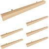 Sossai Maniglie per mobili in legno di faggio | GAH01 | interasse fori 224 mm, lunghezza 304 mm, 6 pezzi