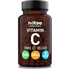 NÄTOO Vitamina C 1000mg - 90 compresse (3 mesi di integrazione) - Vitamina C pura a rilascio graduale - Promuove il funzionamento del sistema immunitario - VEGAN - Integratore Vitamina C