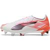 PUMA Scarpe da calcio ULTRA 5 ULTIMATE MxSG, Scarpe, Bianco/Nero/Glowing Rosso, 39