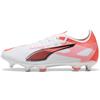 PUMA Scarpe da calcio ULTRA 5 MATCH MxSG, Scarpe, Bianco/Nero/Glowing Rosso, 44
