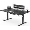 Devoko Scrivania Regolabile in Altezza 160 x 80 cm, Scrivania da Ufficio con Sistemi Anti-Collisione e Funzione di Memoria, Tavolo didattico Ergonomica Elettrica, Nero