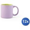 Home 12x Mug In Ceramica Home Samba Senza Piatti Colori Assortiti Cc460