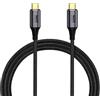 PremiumCord Cavo Di Collegamento USB4™ Type C, Thunderbolt 3, 8K@60Hz, Cavo Dati Ultraspeed Fino a 40Gbit/s, Spina Type C, Ricarica Rapida Fino a 240W, Colore Nero, Lunghezza 0,3 m