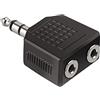 Ekon splitter sdoppiatore AUX, 2 porte jack 3.5mm, per cuffie, auricolari a filo, microfono, PC, laptop, casse speaker, autoradio