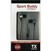 Tx Think Xtra Auricolare Metallic Sport Buddywired Earbuds (Nero Hs-248 Tx)