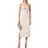 ELISABETTA FRANCHI TUBINO IN CREPE FLUIDO CON MACRO FIOCCO - AB76951E2 - burro
