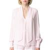 ELISABETTA FRANCHI CAMICIA IN GEORGETTE CON SCIARPA E PIPING - CA10451E2 - quarzo
