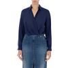 ELISABETTA FRANCHI CAMICIA BODY IN GEORGETTE CON GEMELLI - CB00751E2 - avorio