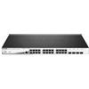 D Link Switch di rete 28 porte DGS 1210 SERIES Smart Managed PoE Black e Silver