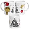 United Labels Tazza Grinch 320 ml, Bianca, Tazza da caffè Twas the night before Grinchmas, Tazza in ceramica per caffè, Tazza natalizia divertente