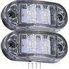 Tissting Fari Laterali A Led 33 Led Per Camion Rimorchio 10-30V | Cavo Rosso Positivo E Nero Negativo Semplificano Collegamento Elettrico Per Luci Laterali Veicoli Commerciali
