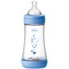 Chicco Perfect 5 Flacone Anti-Colic Flacone da 240 ml, Flusso Medio, per Bambini 2 m+, Ciuccio in Silicone, Bottiglia per l'Alimentazione Biberon da 240 ml con Sistema Intui-Flow