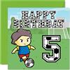 Stuff4 Biglietto di auguri 5° compleanno ragazzo, tifoso di calcio