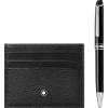 Montblanc Set penna a sfera, portabiglietti da visita Montblanc Meisterstück in Pelle 128955 Meisterstück