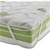 Generico Topper Materasso Memory Foam Aloe Vera, 160x190 cm, 6 cm di Altezza, Sfoderabile