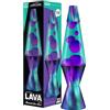 LAVA - Lampada Lava Aurora Borealis 2047, cera viola, liquido blu-verde, base decorativa e coperchio, originale 14,5 pollici lampada di movimento del marchio LAVA
