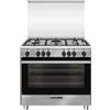 Glem Gas Cucina a Gas SA965VI Acciaio Inox 90X60 con Forno Ventilato"