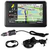 BYERZ Navigatore GPS universale per auto da 5 pollici Ultima mappa 2023 Schermo capacitivo Trasmissione vocale per auto bicicletta autobus camion Design portatile Supporto FM con jack per cuffie